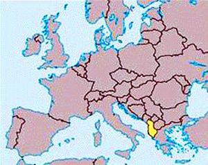carte europe position albanie