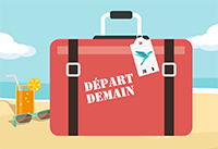 valise bagage voyage depart demain presentation