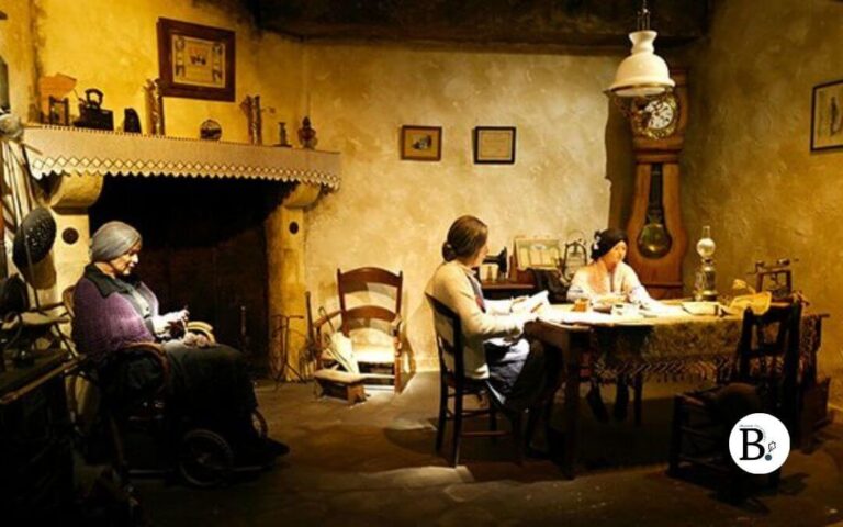 Scène ancienne d'une soirée aux forges de Pyrènes