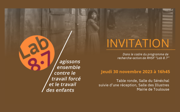 Ressources Humaines Sans Frontières - Table ronde - Agir contre le travail forcé et le travail des enfants - Toulouse - Bernieshoot