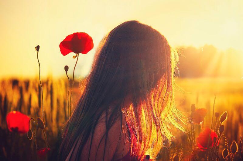 defi photo la fleur du mois bernieshoot femme coquelicot lumière dorée Défi Photo La Fleur du Mois 2026 : Le Guide #Bernieshoot