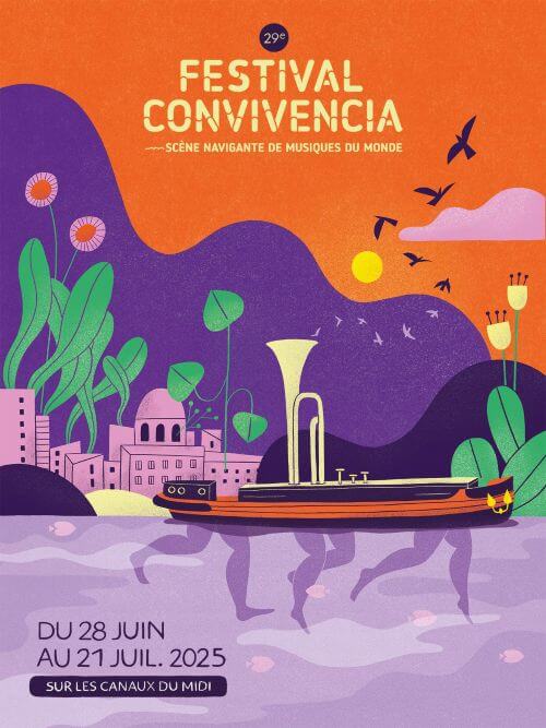 affiche festival conivencia 2025 Festival Convivencia 2025 : Musiques du monde et rencontres au fil de l’eau