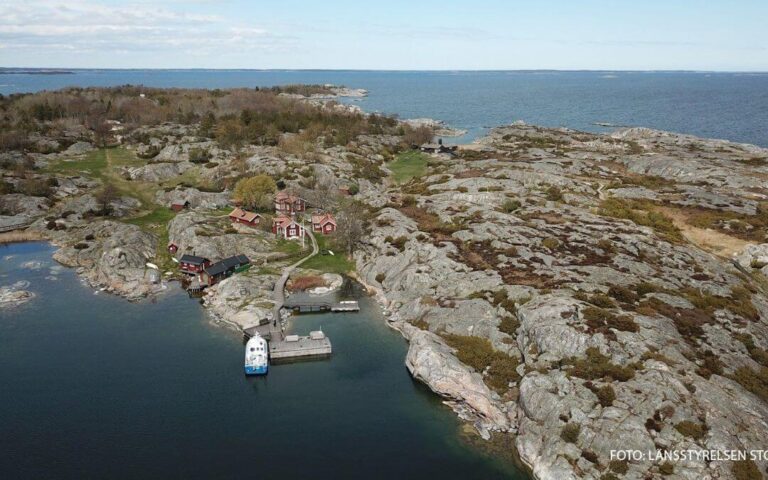 vue aérienne de Bullerö. Länsstyrelsen Stockholm