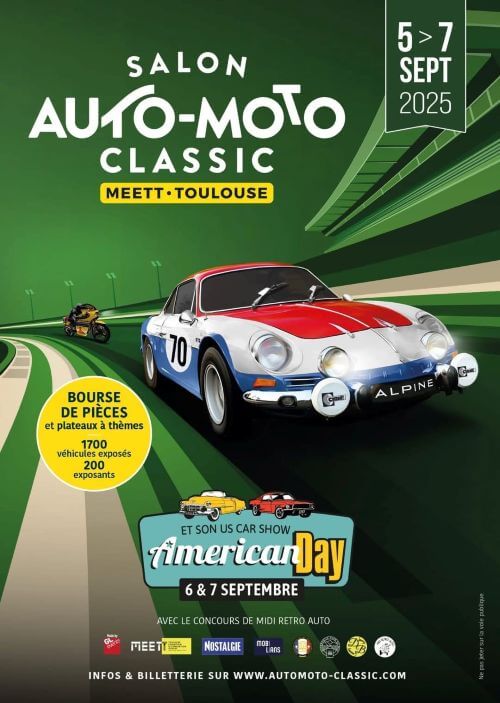affiche salon auto moto classic 2025 Salon Auto-Moto Classic 2025 au MEETT Toulouse