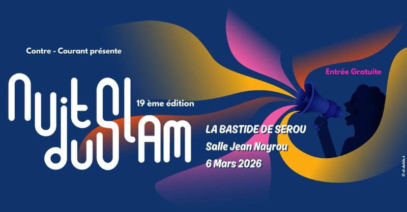 banniere nuit slam occitanie bastide serou 2026 Nuits du Slam Occitanie 2026 : Le programme de la 19e édition