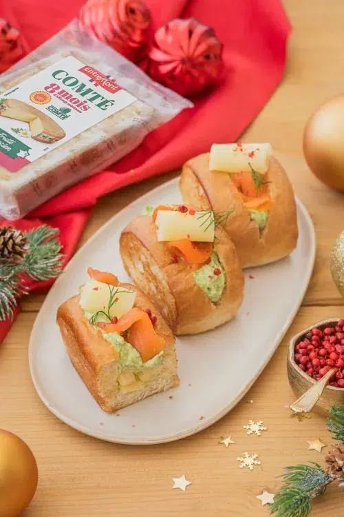 mini rolls saumon comté crème avocat Mini-Rolls Saumon, Comté & Crème d'Avocat : Idée Apéro