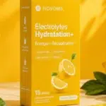 Boîte jaune de sticks Novoma Électrolytes Hydration+ (saveur citron)