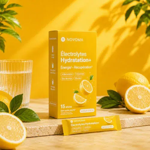 boite gout citron electrolytes hydratation novoma Boite Electrolytes Hydratation+ goût citron