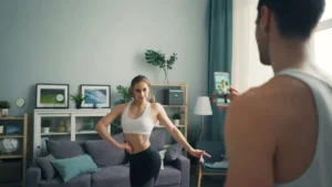 Femme en tenue de sport