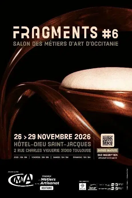 affiche fragments 2026 samon métiers art occitanie toulouse Salon FRAGMENTS #6 : métiers d’art d’Occitanie à Toulouse